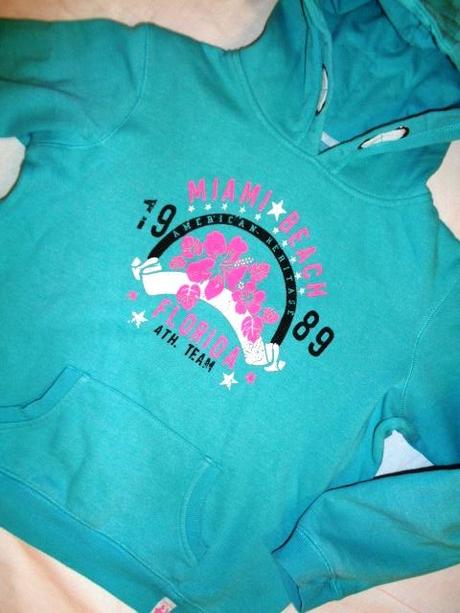 Nádherná tyrkysová bavlněná mikina - teploučká, young dimension,158