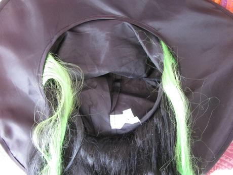 Karnevalový klobouk s vlasy halloween, 