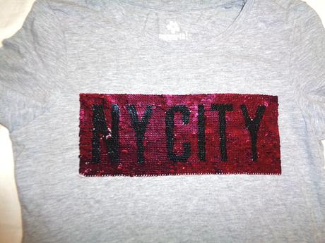 Šedé tričko s obousměrným flitr nápisem 146/152, pepperts,146