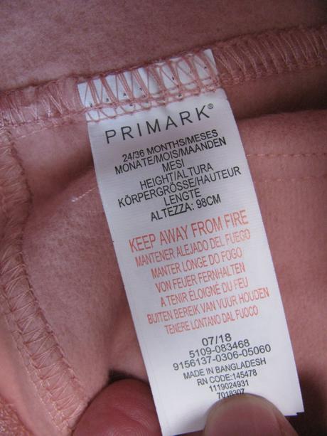 Elastické růžové přiléhavé tregíny, primark,98