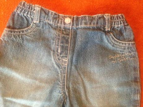 Dívčí rifle motýlí víla, nápis vel. 62 - 68, next,62