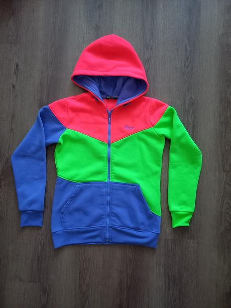 Barevná mikina na zip, lewro,152