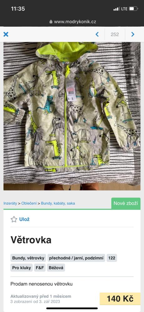 Vetrovka, f&f,122