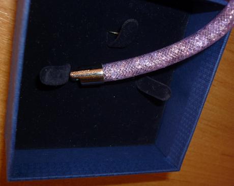 Lila/fialový náramek s krystaly swarovski, swarovski