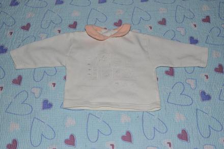 Smetanová mikina s výšivkou 74/80, 74