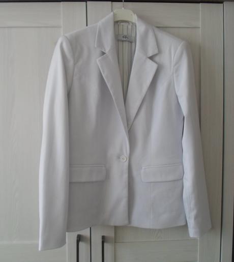 Bílé sako sáčko kabátek, bonprix,s