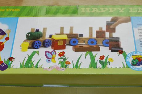 Lokomotiva s 2 vagony - drevena, 