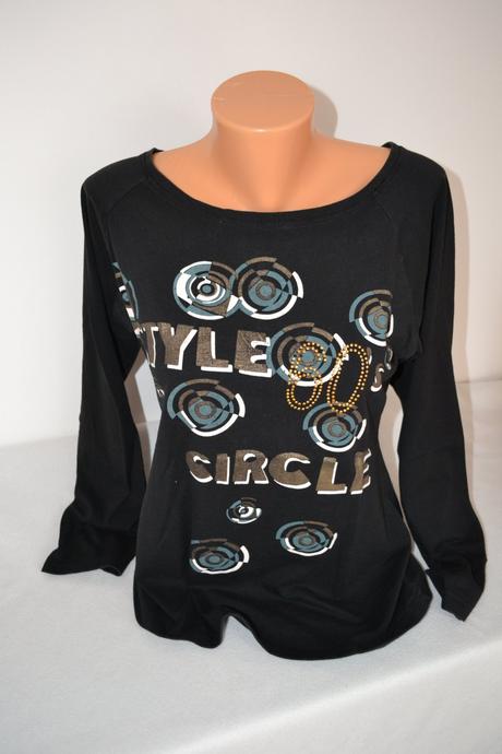 Černé triko dlouhý rukáv, xl