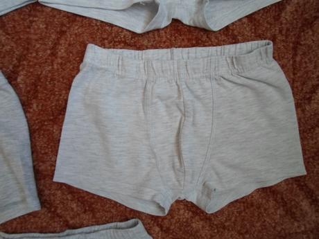 Šedé trenky trenýrky boxerky - 122, 128 - 6 kusů, 122