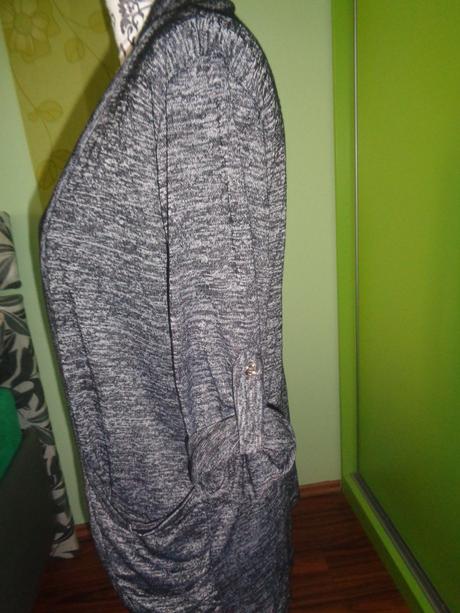 Melírovaný kardigan s kapsami m/l, m