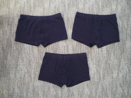 Modré trenky trenýrky boxerky - 3 kusy, 140