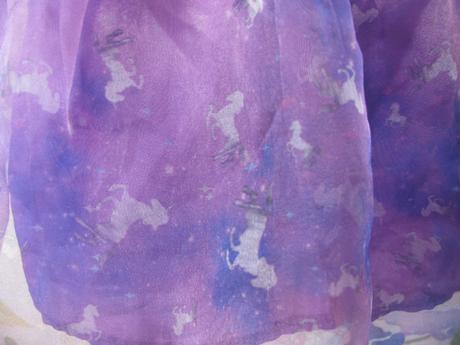 Karneval-fialové tylové šaty unicorn, jednorožec, 