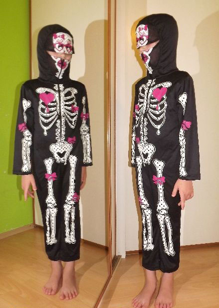 Karnevalový kostým maska slečna kostlivka,