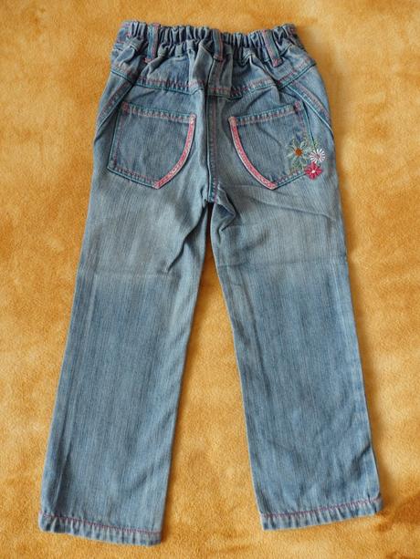 Džíny pro holčičku s kytičkami, next,104