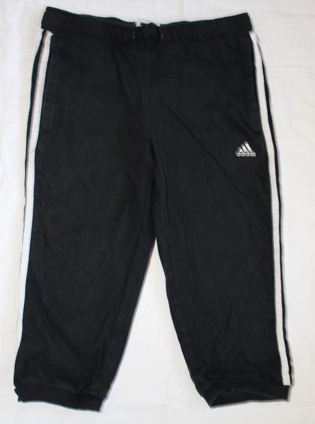 Ho80. černé 3/4 adidas tepláky 9-10 let, adidas,140