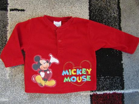 Flaušová mikina zn.disney ladybird s mickey vel.74, disney,74