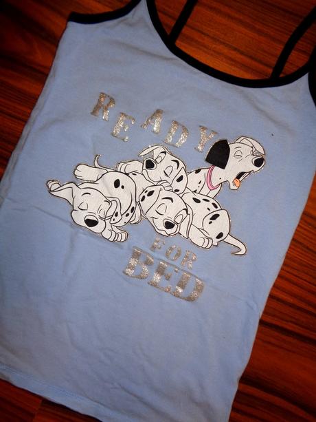 Krásné modré letní tílko - dalmatyn, disney,122