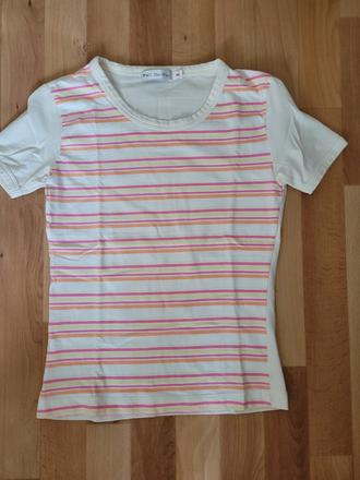 Tričko,béžovo proužkované,vel.cca 146/152, 146