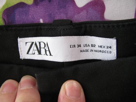 Dámské černé elastické kotníkové kalhoty, zara,34