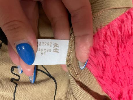 Uni triko s dlouhým rukávem h&m 68, h&m,68