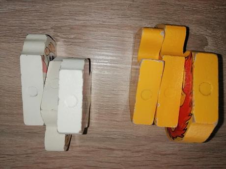 Dřevěná skládačka pro nejmenší kravička a lev,