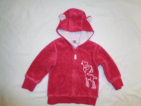 Krásná chlupatková mikina podšitá bavlnou, baby club,86