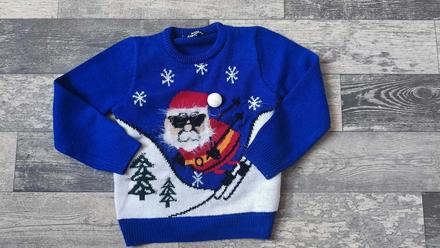 Vánoční svetr svítí vel.6/7r(116/122), 122