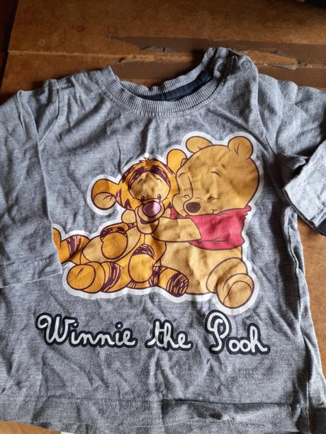 Tričko pů, dlouhý rukáv šedé vel 74, disney,74