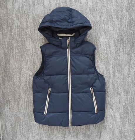 Modrá zateplená vesta vestička h&m, h&m,146