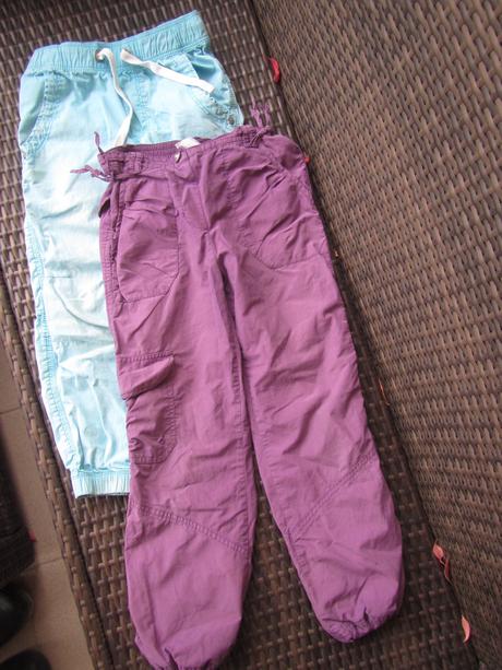 2x plátené kalhoty, lindex a bhs, 116-122, lindex,116