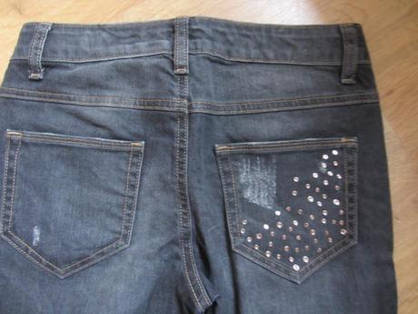 Bezva dřené džíny, rifle v super barvičce, benetton,152