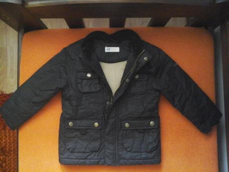 Bunda h&m s teplou podšívkou vel.104, h&m,104