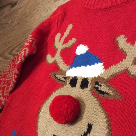 Nádherný vánoční svetr se sobem, 98