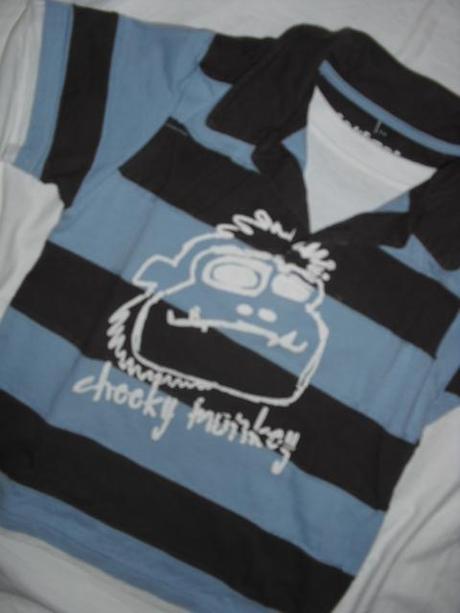 Super pruhované tričko s opičákem, debenhams,116