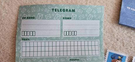 Dětská pošťácká sada - čepice, brašna, lístky, 