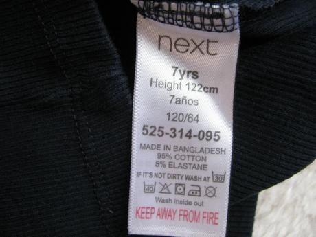 Tmavě modré pružné řádkované tričko next, next,122