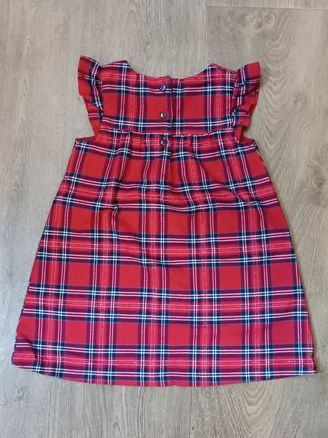 Kostkované vánoční šaty h&m, vel. 86 (12-18 měs), h&m,86