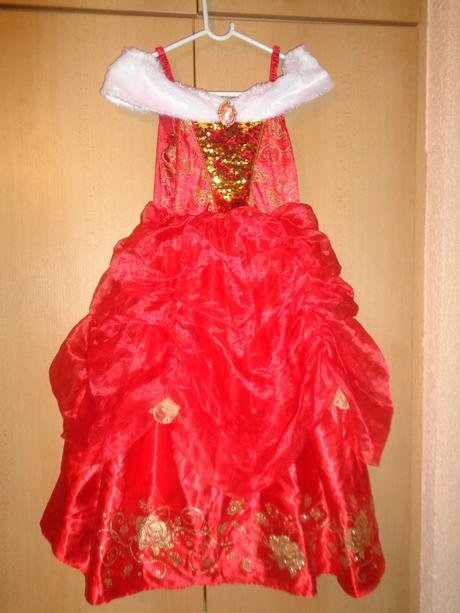Karneval - červené šaty princezna - 8 - 9 let,