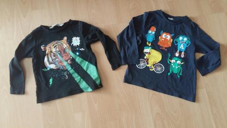 2x trička bavlněná, h&m,92
