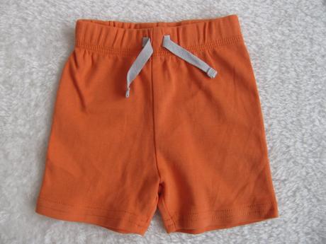 Oranžové bavlněné šortky v.0-3 měs., george,62