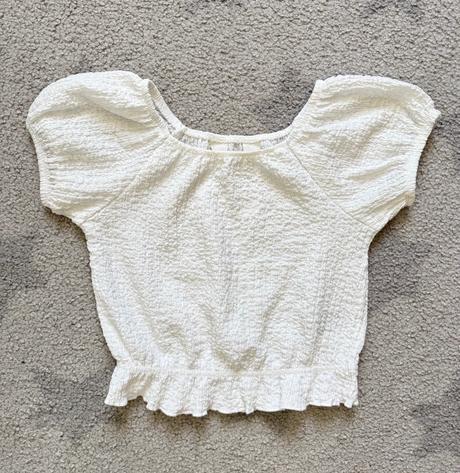 Crop top bílý hm, vel. 110/116, h&m,110