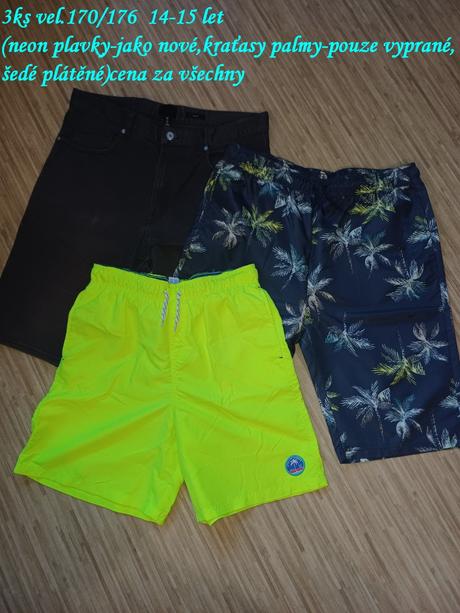 Set 1xplavky + 2xkraťasy vel.170/176,