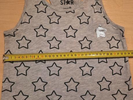 Tílko šedé s hvězdičkami ca, c&a,134