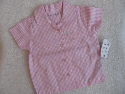 Plátěná propínací halenka 3-6 měs., nutmeg,68