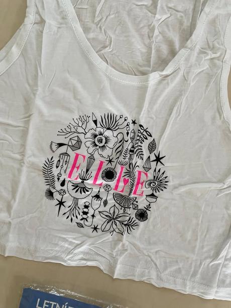 Nový krátký top/tílko, vel neuvedena kupoivána při, elle,s