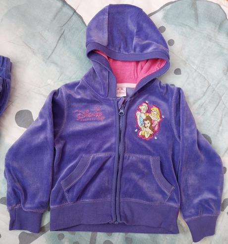 Velurová tepláková souprava princezny, disney,98