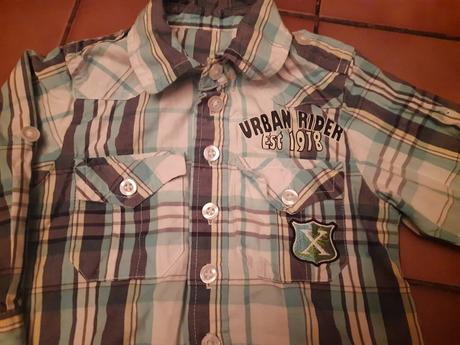 Klučičí frajeská košile proužky, kostičky, st. bernard,80