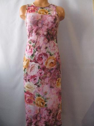 Elastické dlouhé letní květované šaty, miss selfridge,36