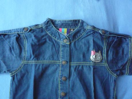 Plátěné riflové šaty s kočičkou loap vel. 146, loap,146