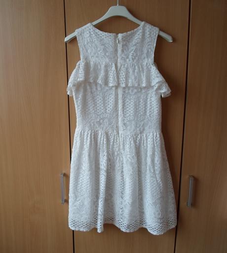 Bílé krajkové šaty šatičky, f&f,158